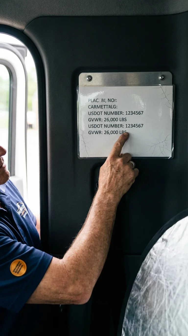USDOT licensing placard verification in Stewartstown